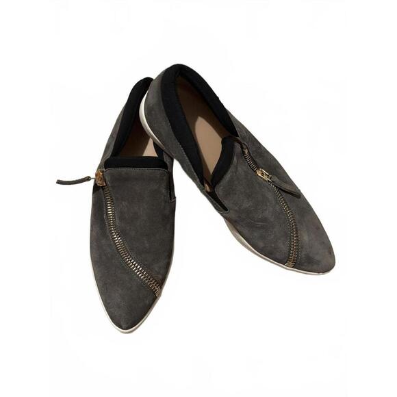 NWOT Furla Suede Slip-On Shoes with Zipper - Picture 1 of 6